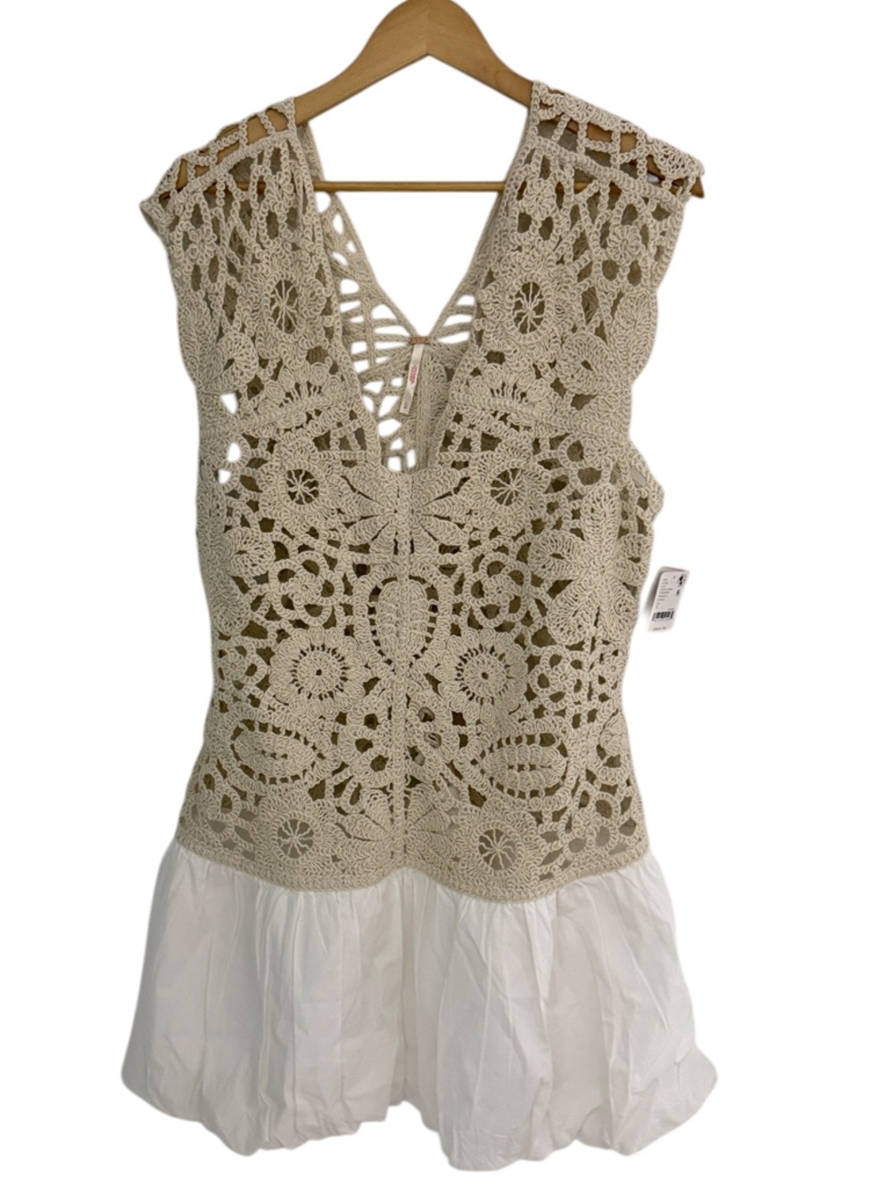 New Free People Kinsley Crochet Mini Dress Summertime Sunset Walks on the  Beach - Picture 7 of 8